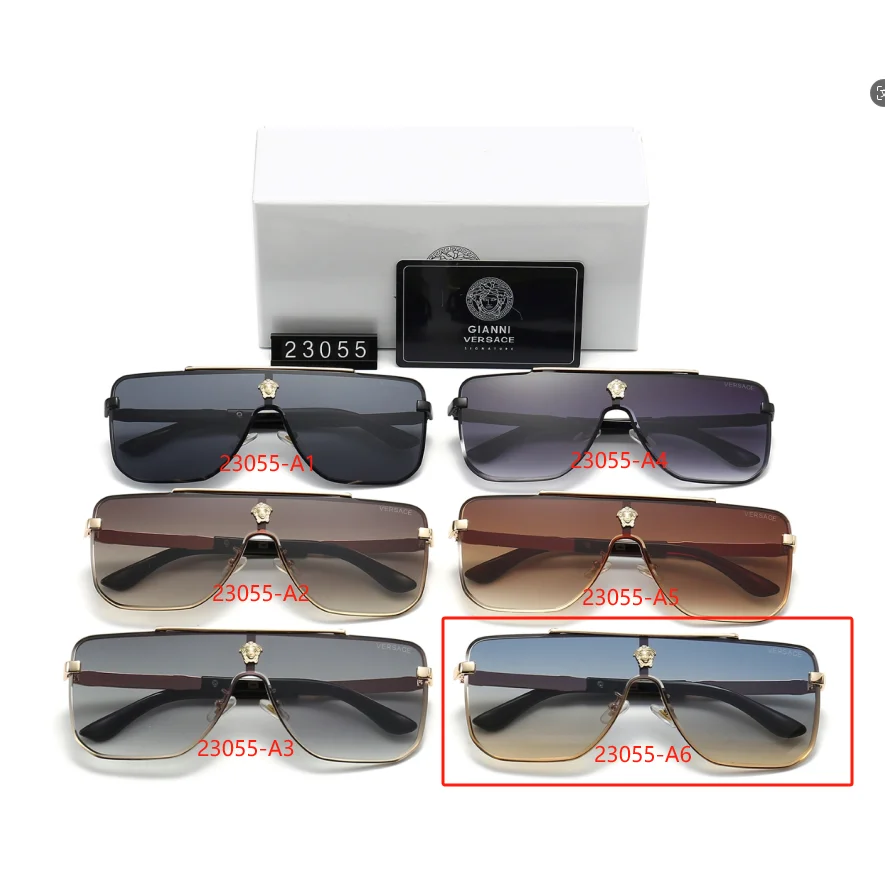 Versace Versace Medusa Blue to Gold Gradient Sunglasses Gold - 1