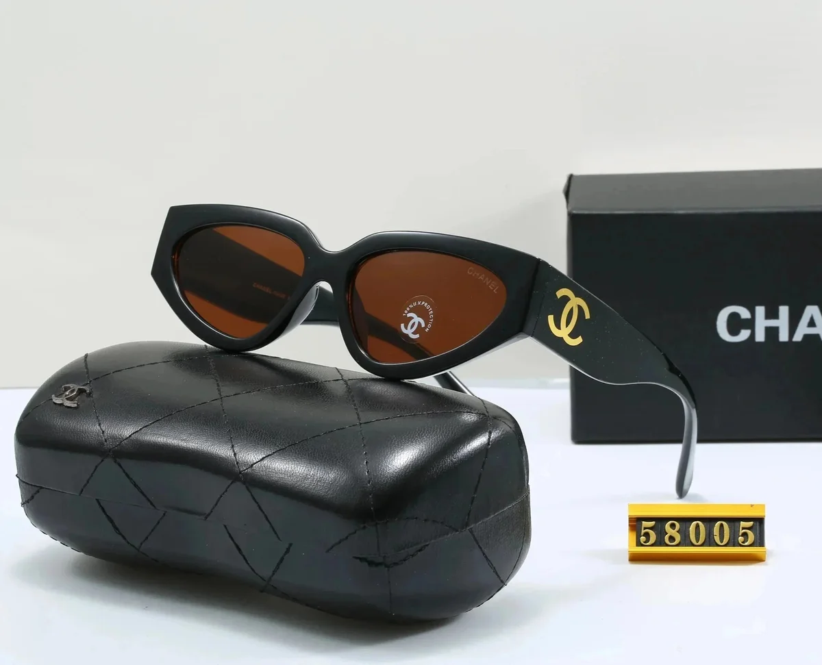 Chanel Chanel Classic Logo Black Sunglasses Black