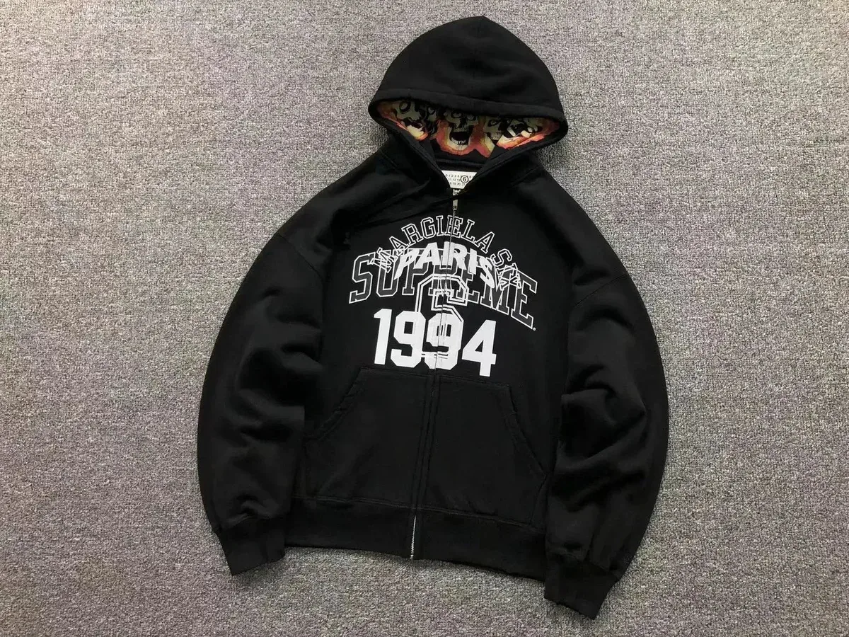 Maison Margiela Maison Margiela x Supreme 1994 Black Zip-Up Hoodie Black