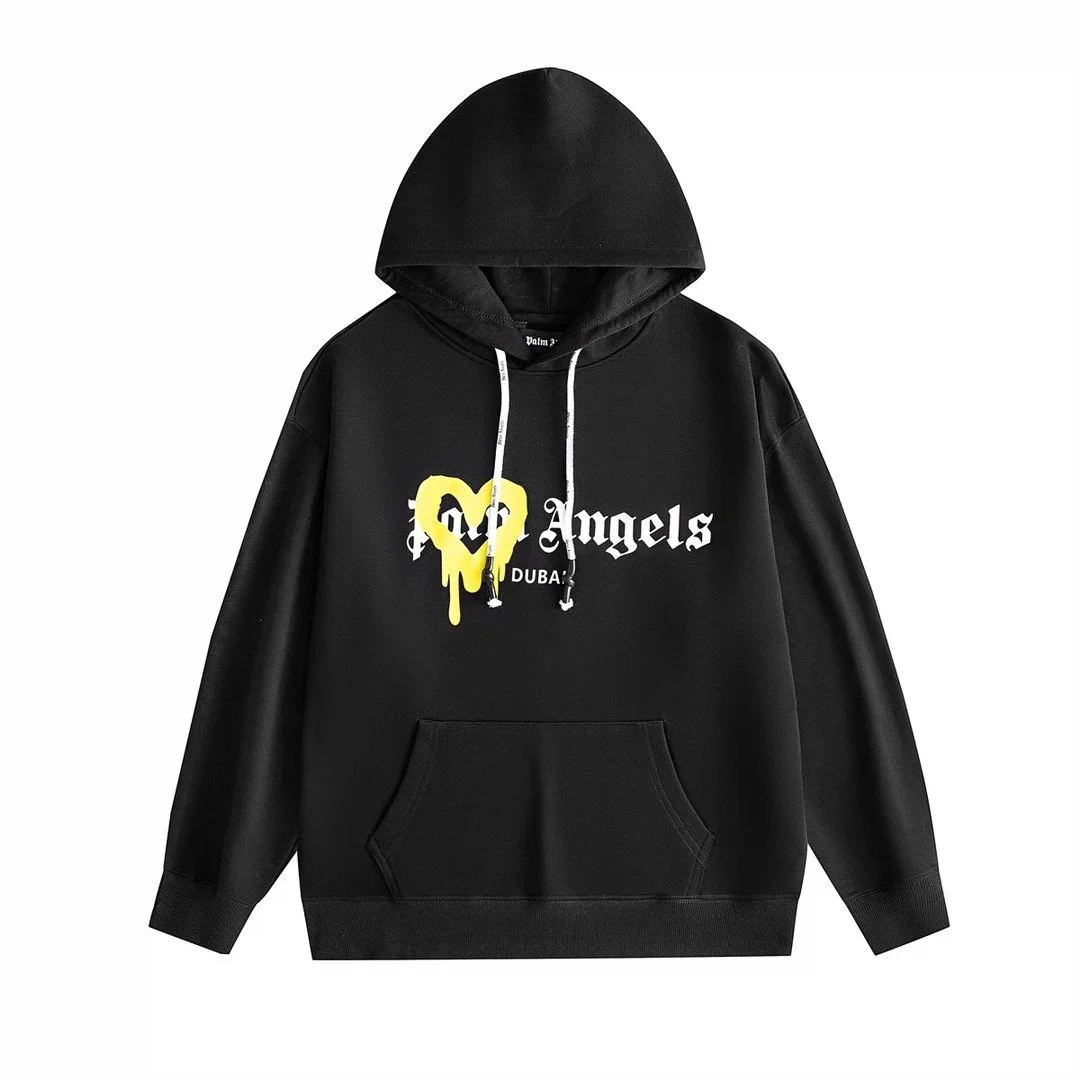 Palm Angels Palm Angels Angels Heart Drip Black Hoodie Black
