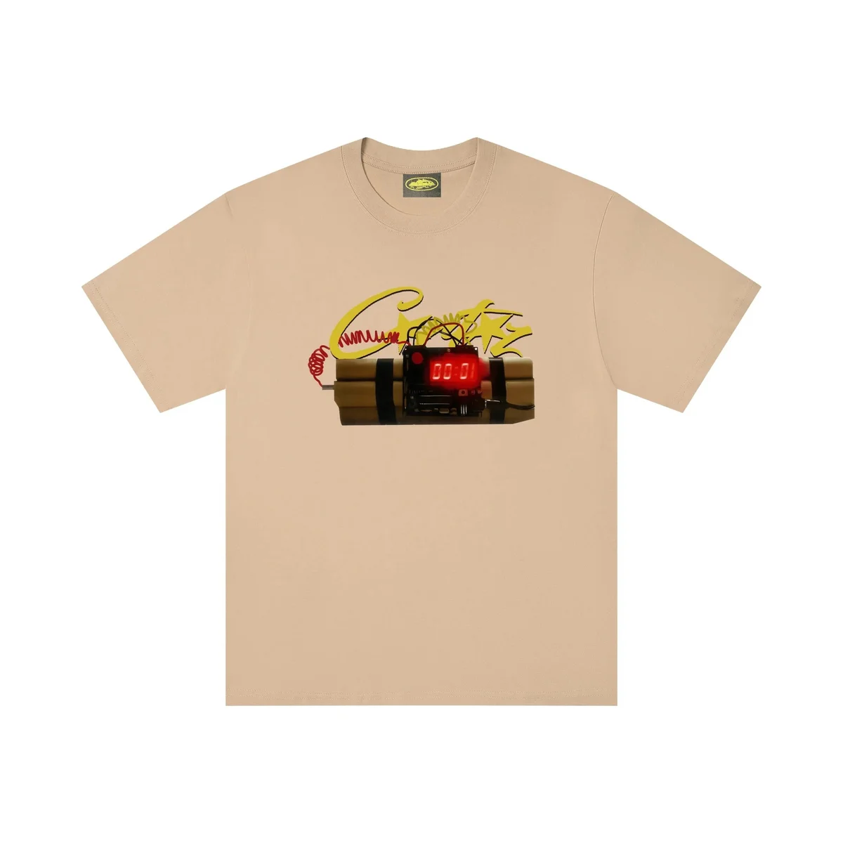 Other Unisex Beige 'Crate' Graphic T-Shirt Beige - 1