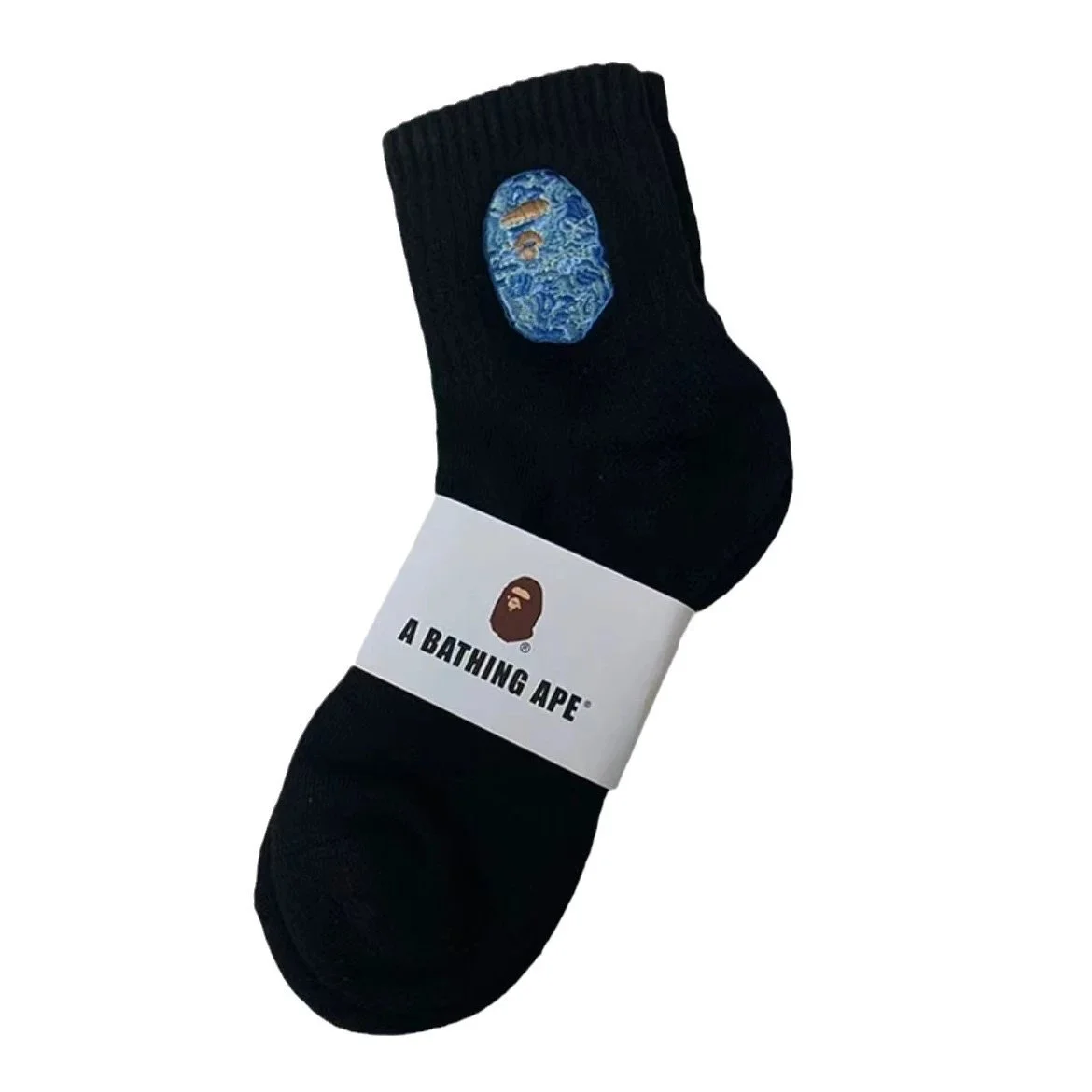 A Bathing Ape BAPE STA Black Blue Globe Socks