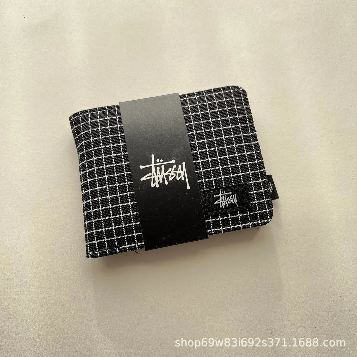 Stussy Stussy Grid Check Black Short Wallet Black
