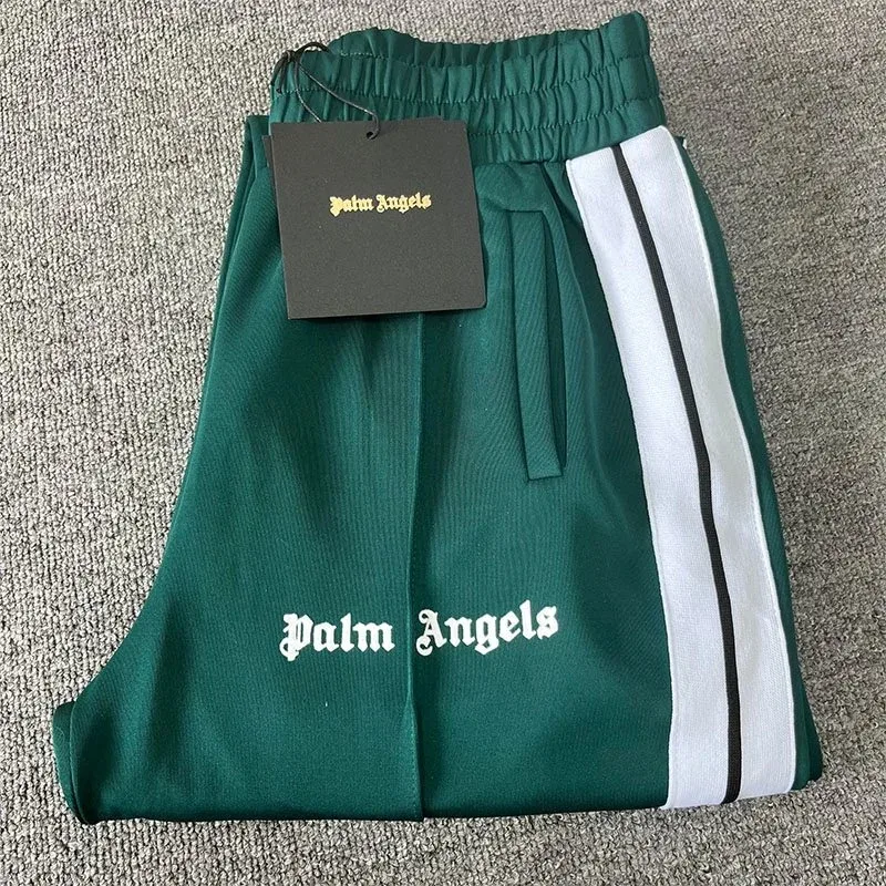 Palm Angels Palm Angels Track Green Shorts Green - 1