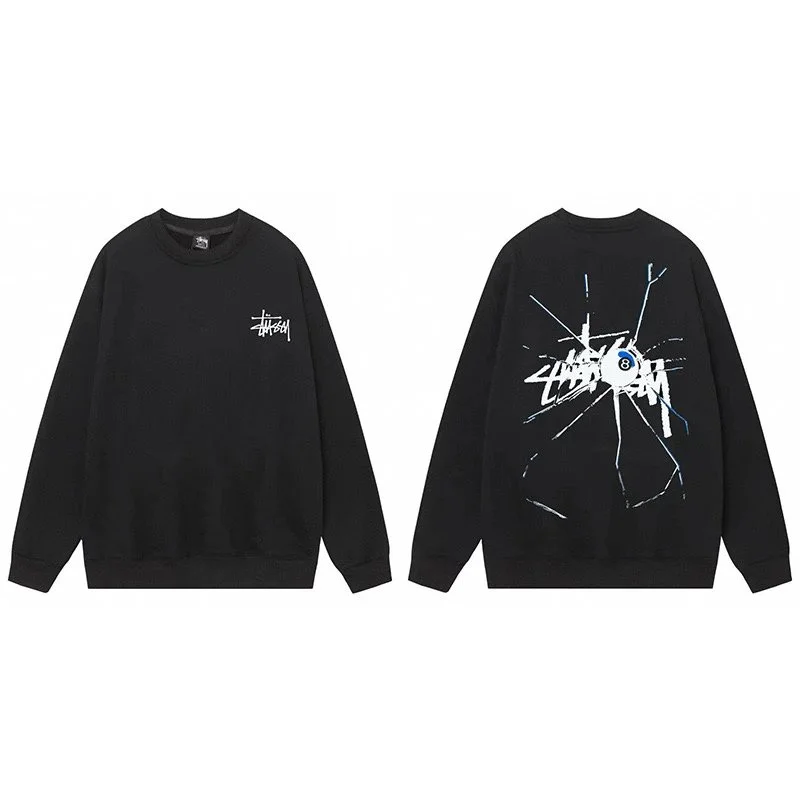 Stussy Stussy Stüssy Black Eye Print Crewneck Sweatshirt Black - 1