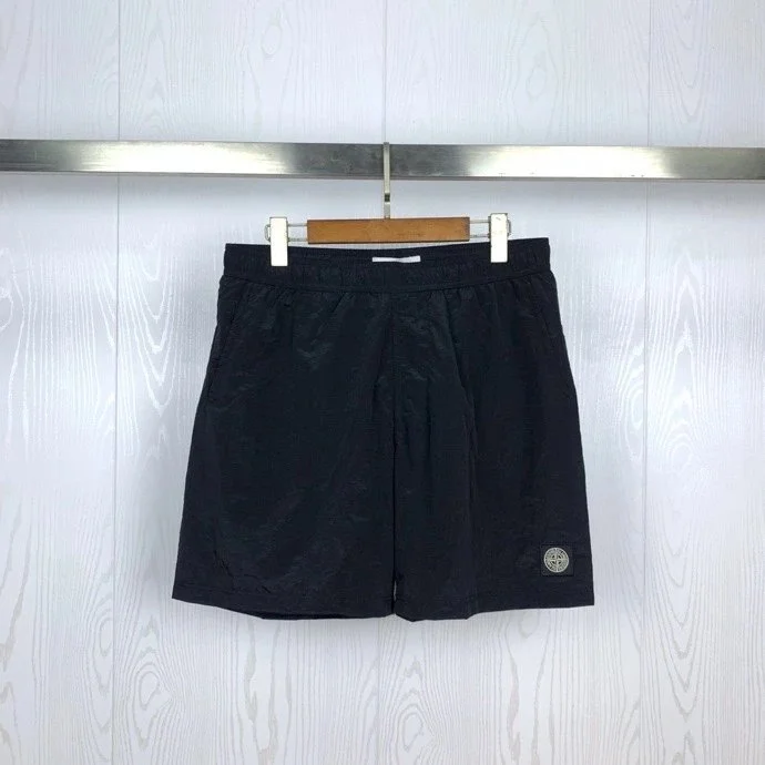 Stone Island Stone Island Raso Gommato Black Shorts Black