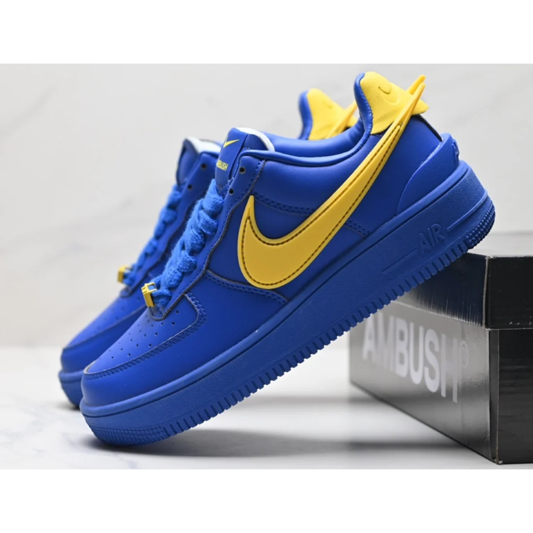 Nike Nike Air Force 1 Royal Blue/Yellow Sneakers Blue - 1