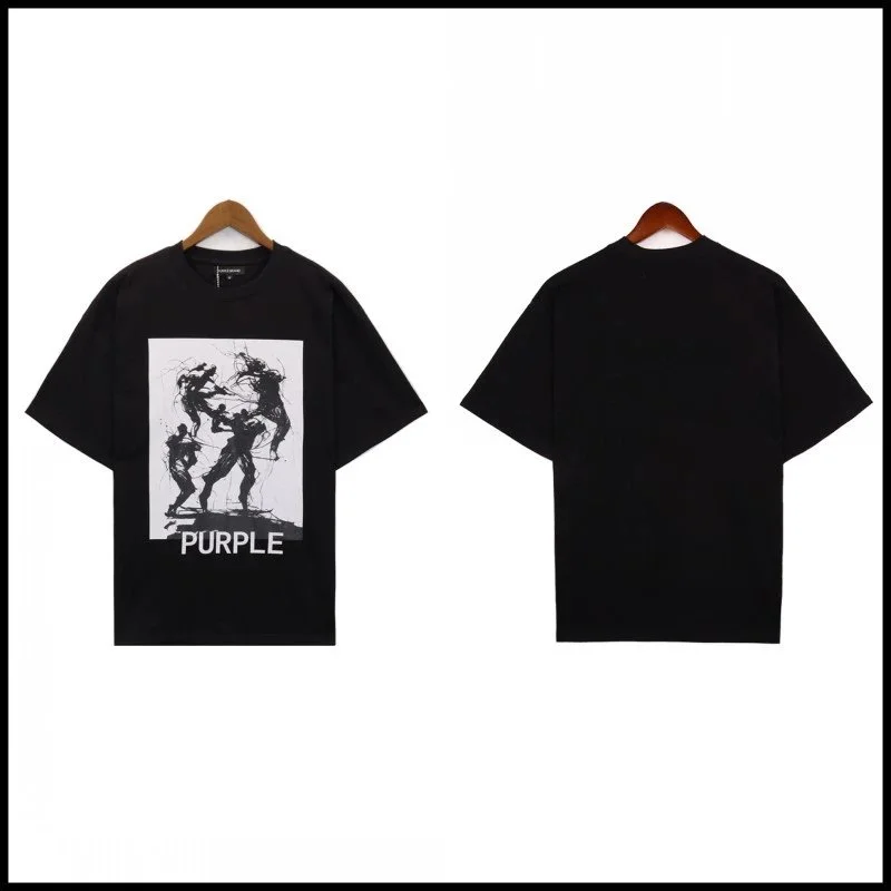Purple Brand Purple Brand P001 Black Graphic T-Shirt Black - 1