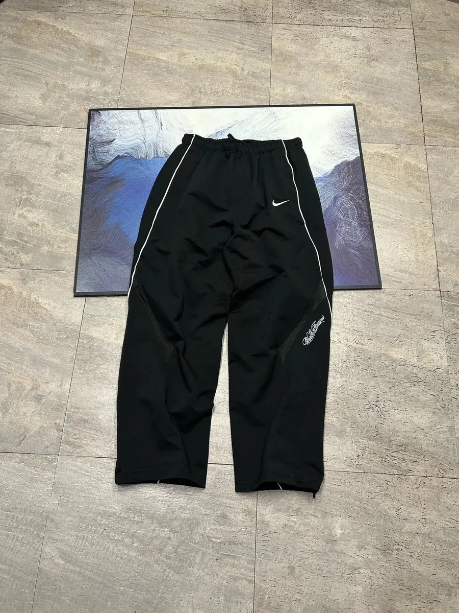 Nike Nike Black Track Pants with White Stripes Black