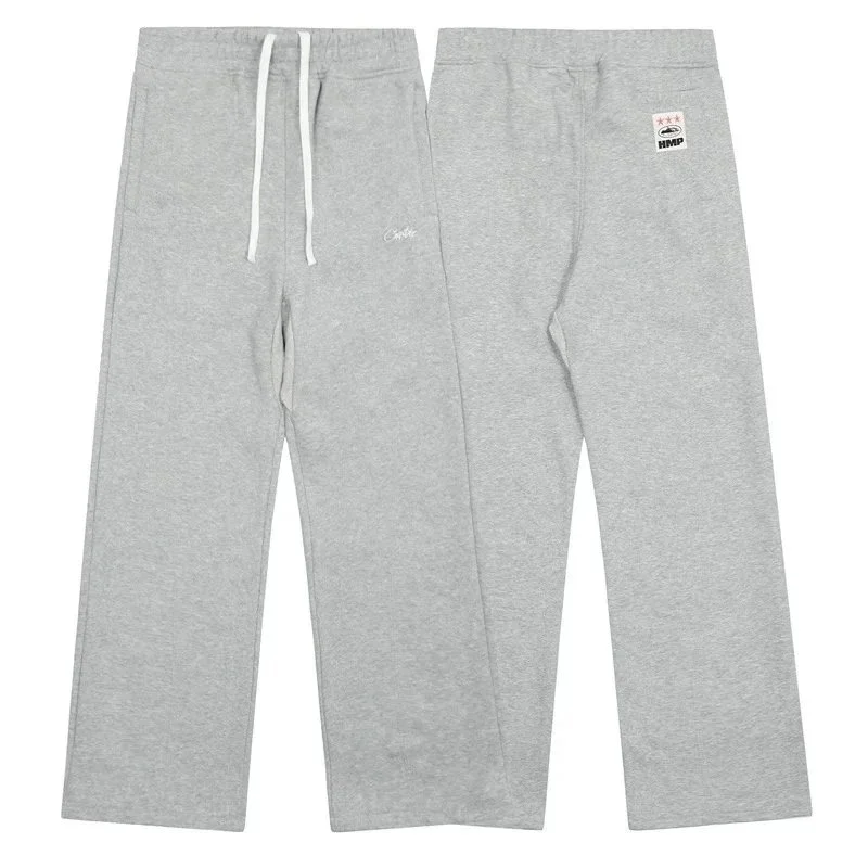 Corteiz HMP Heather Grey Sweatpants Relaxed Fit Trousers Grey - 1
