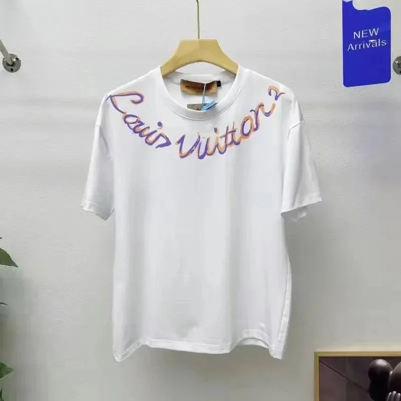 Louis Vuitton Louis Vuitton White Multi-Color Script Logo T-Shirt White