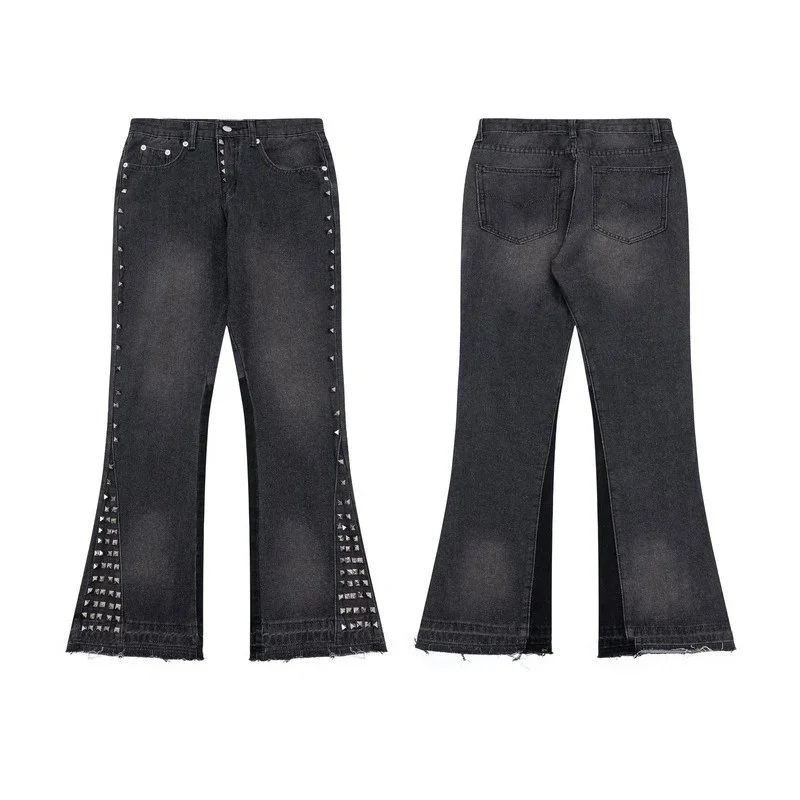 Other Studded Black Flared Jeans Black - 1