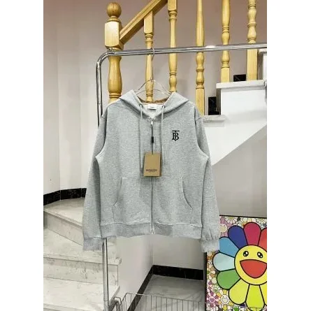 Burberry Burberry TB Monogram Grey Hoodie Grey - 1