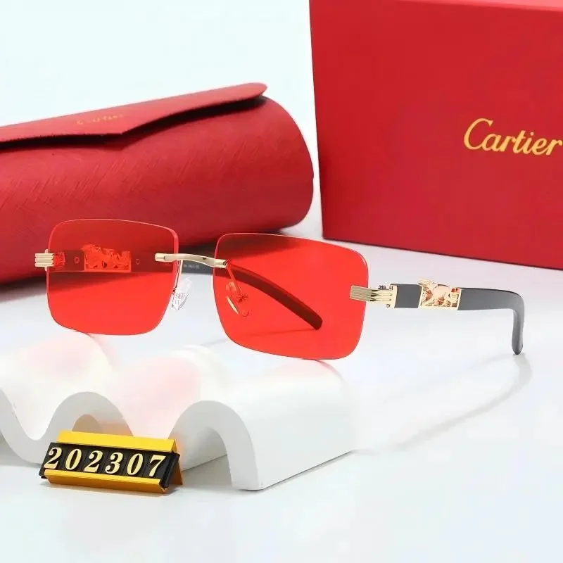 Cartier Cartier Soleil Blanc Red Lens Sunglasses Red - 1
