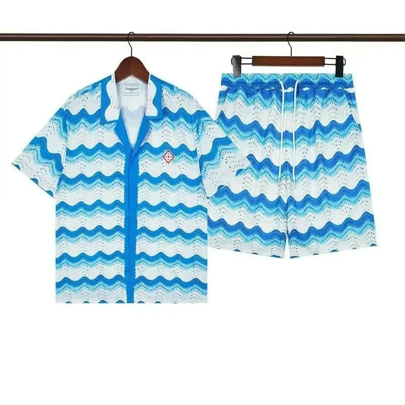 Marni Marni Blue and White Wave Pattern Co-ord Set Multicolor - 1