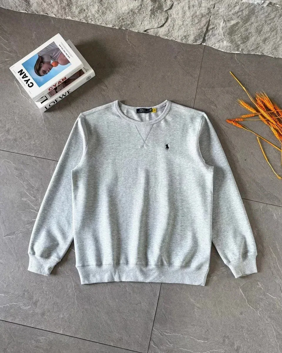 Polo Ralph Lauren Polo Ralph Lauren Classic Logo Heather Grey Crewneck Sweatshirt Grey - 1