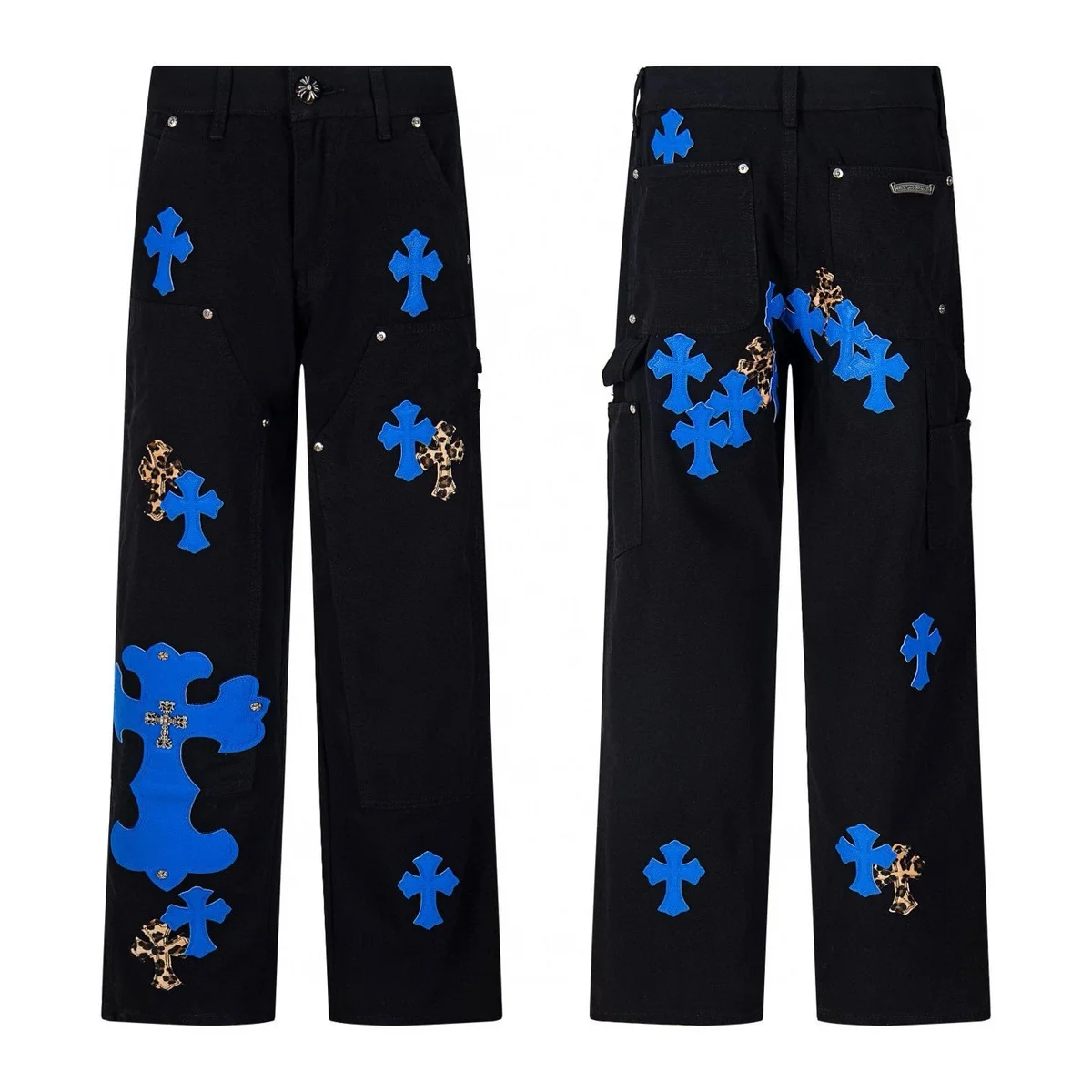 Chrome Hearts Chrome Hearts CH Cross Black/Blue Cross Trousers Black