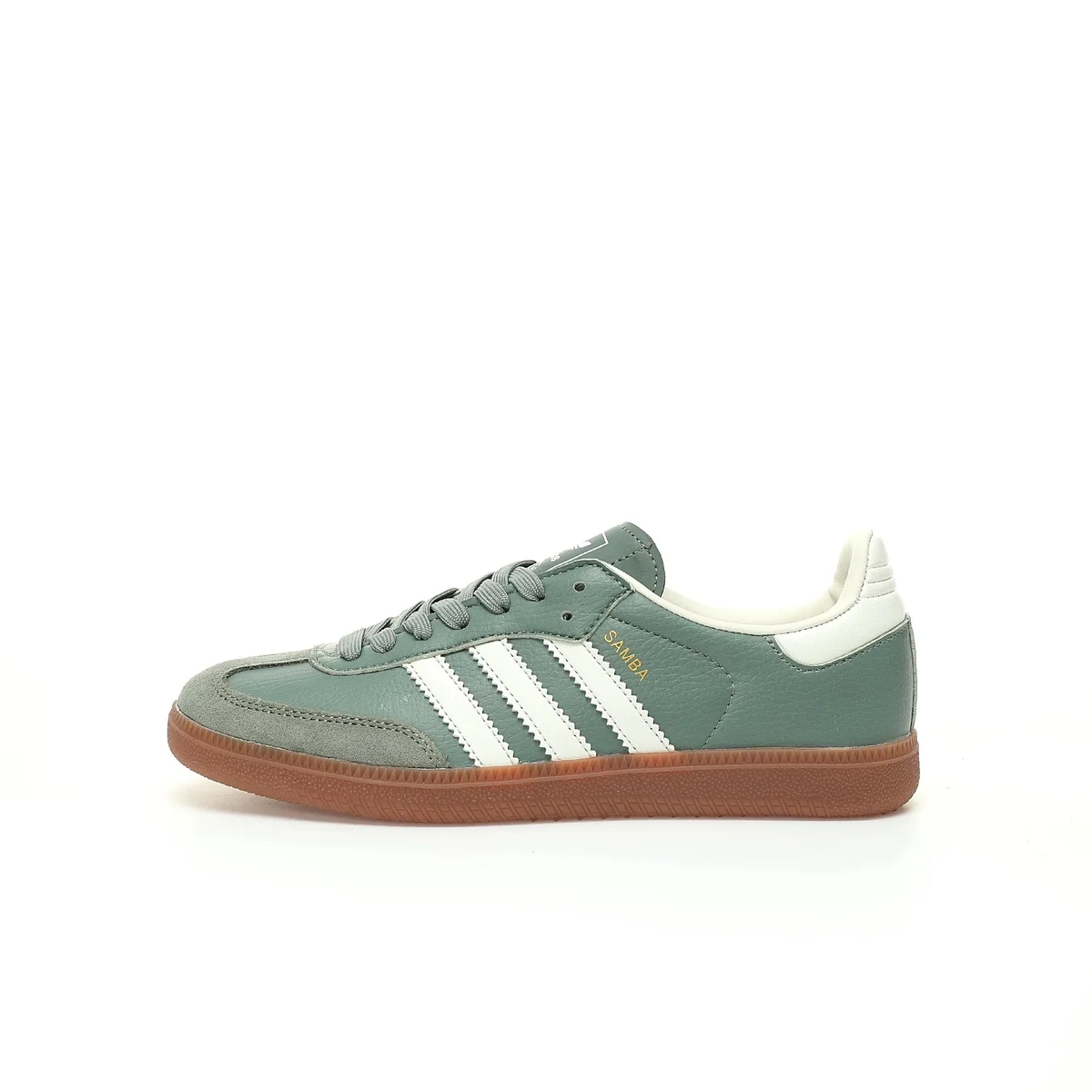 Adidas Adidas Samba Silver Green White Gum Sole Sneakers Green - 1