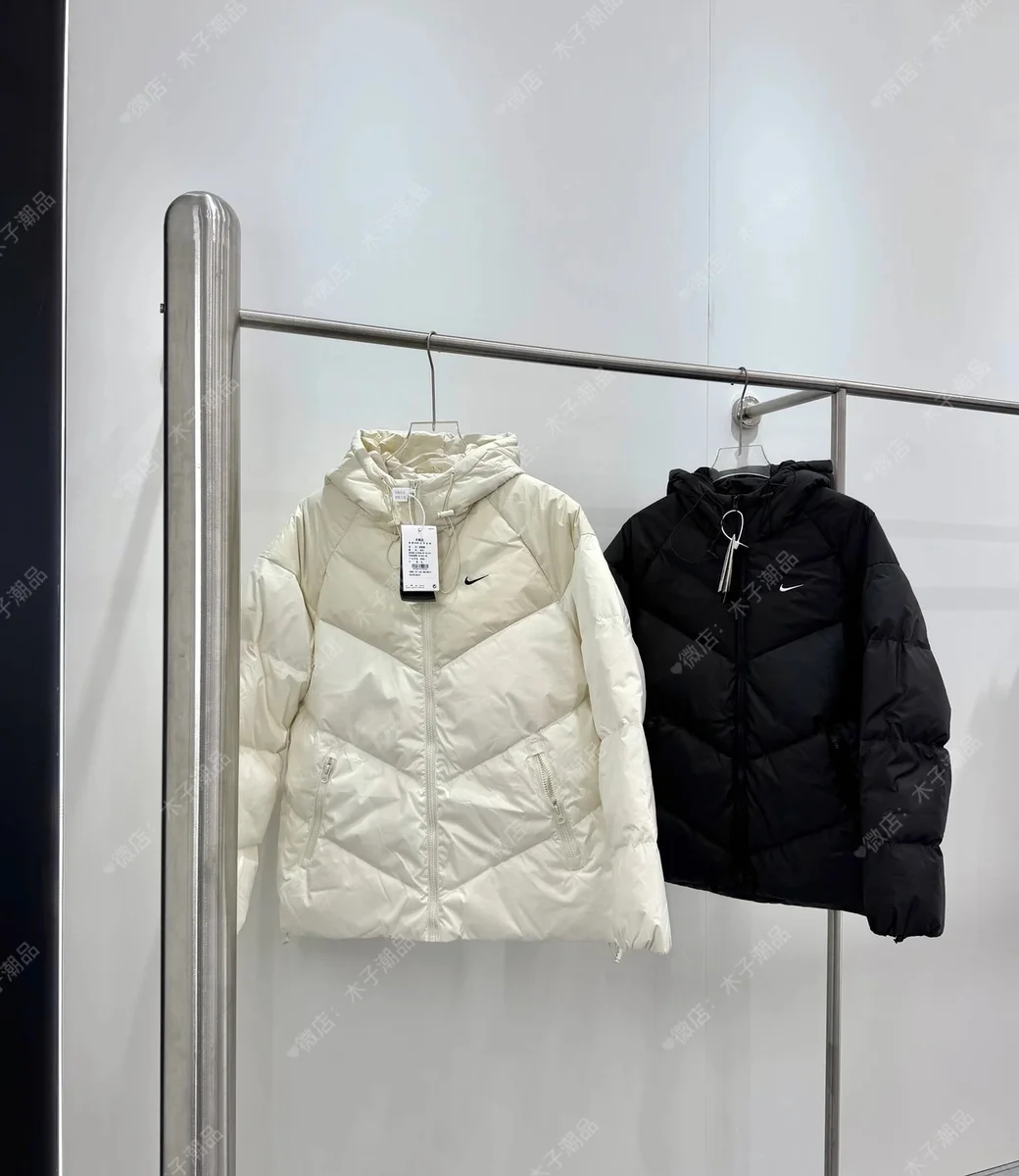 Nike Nike Air Tech Fleece Puffer Jacket Black/Milk White Cream - 1