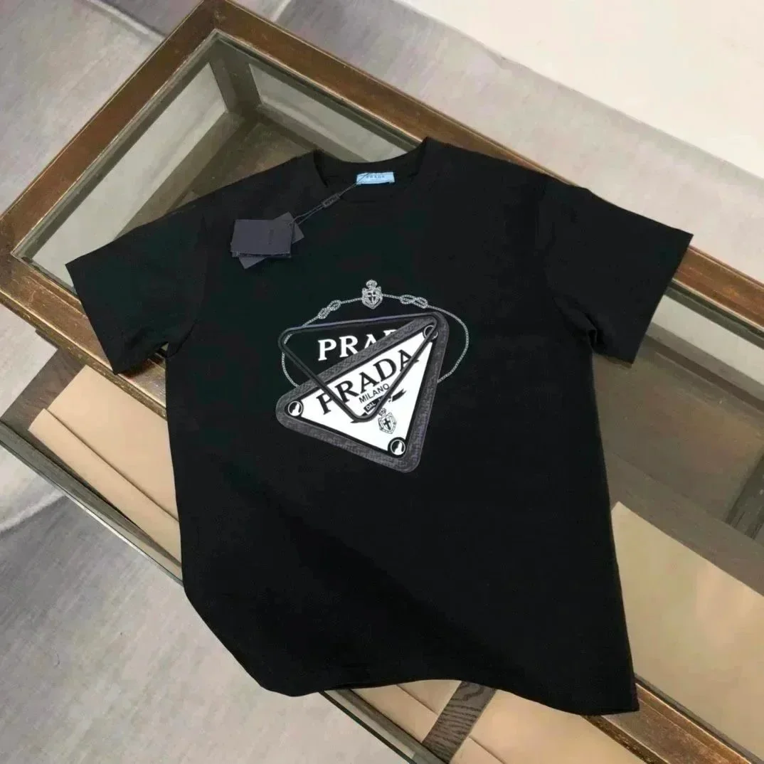 Prada Prada Triangle Logo Black T-Shirt Black