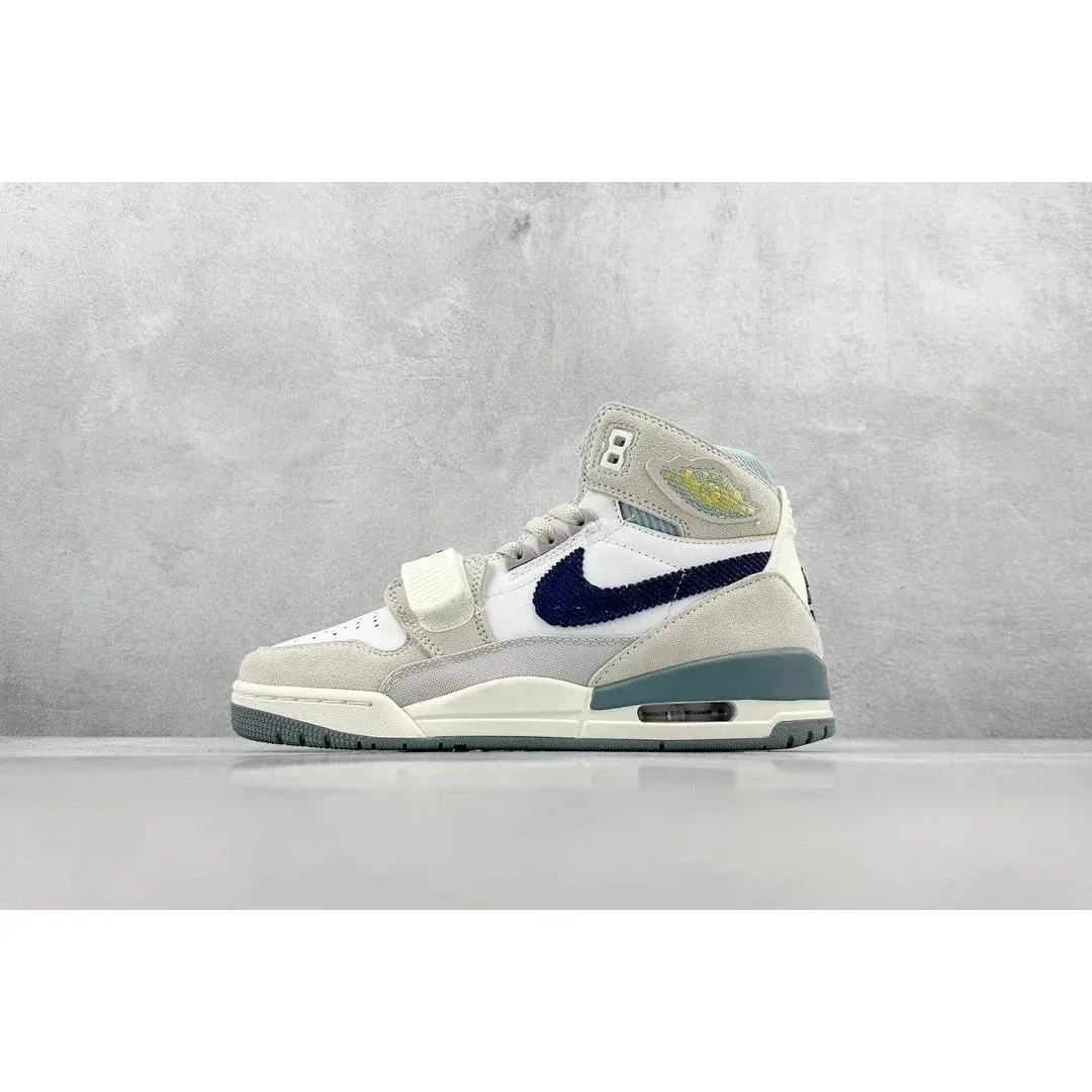 Nike Nike Air Jordan Legacy 310 Blue Beige White High Top Sneakers Blue - 1