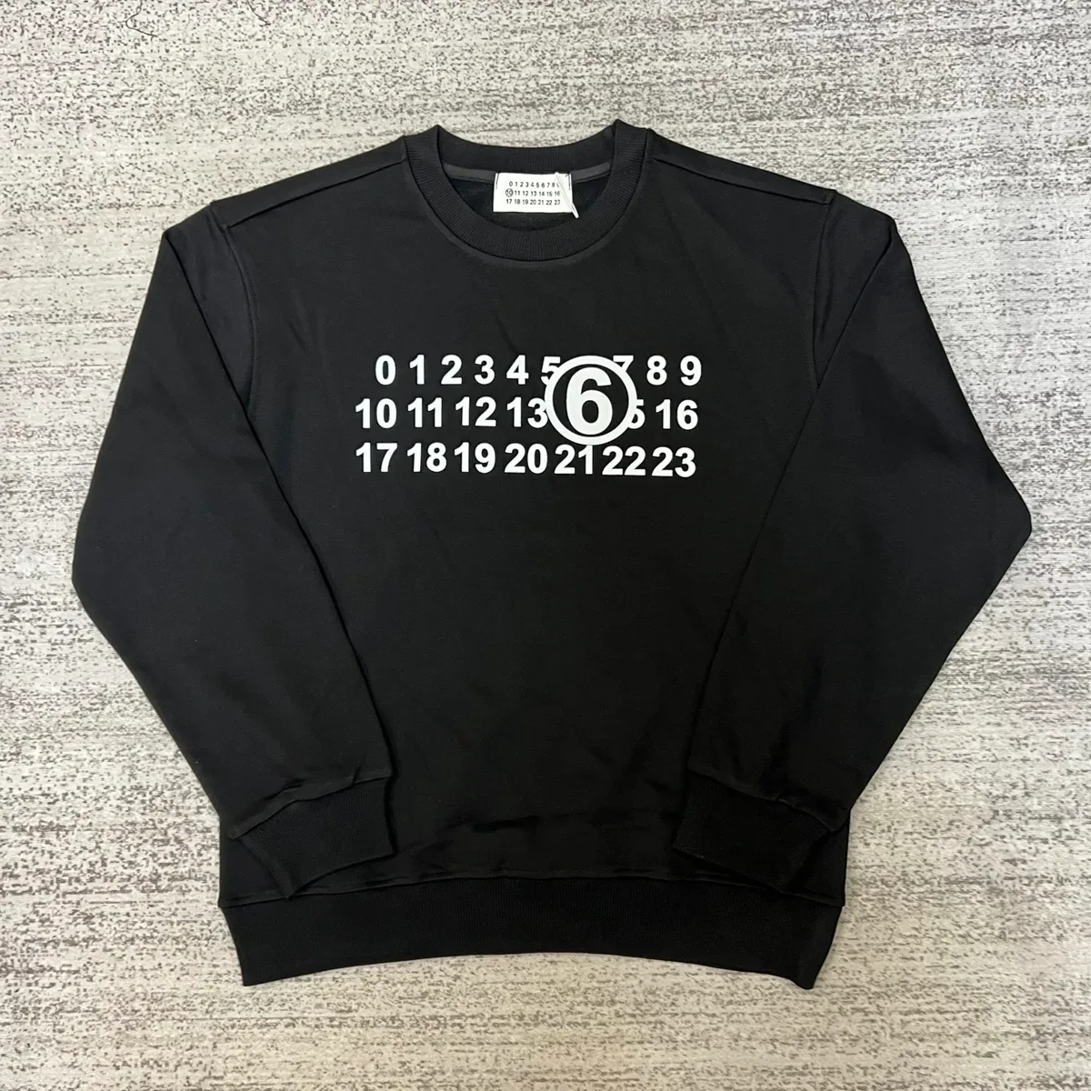 Maison Margiela Maison Margiela Tabi Black Numeric Print Sweatshirt Black