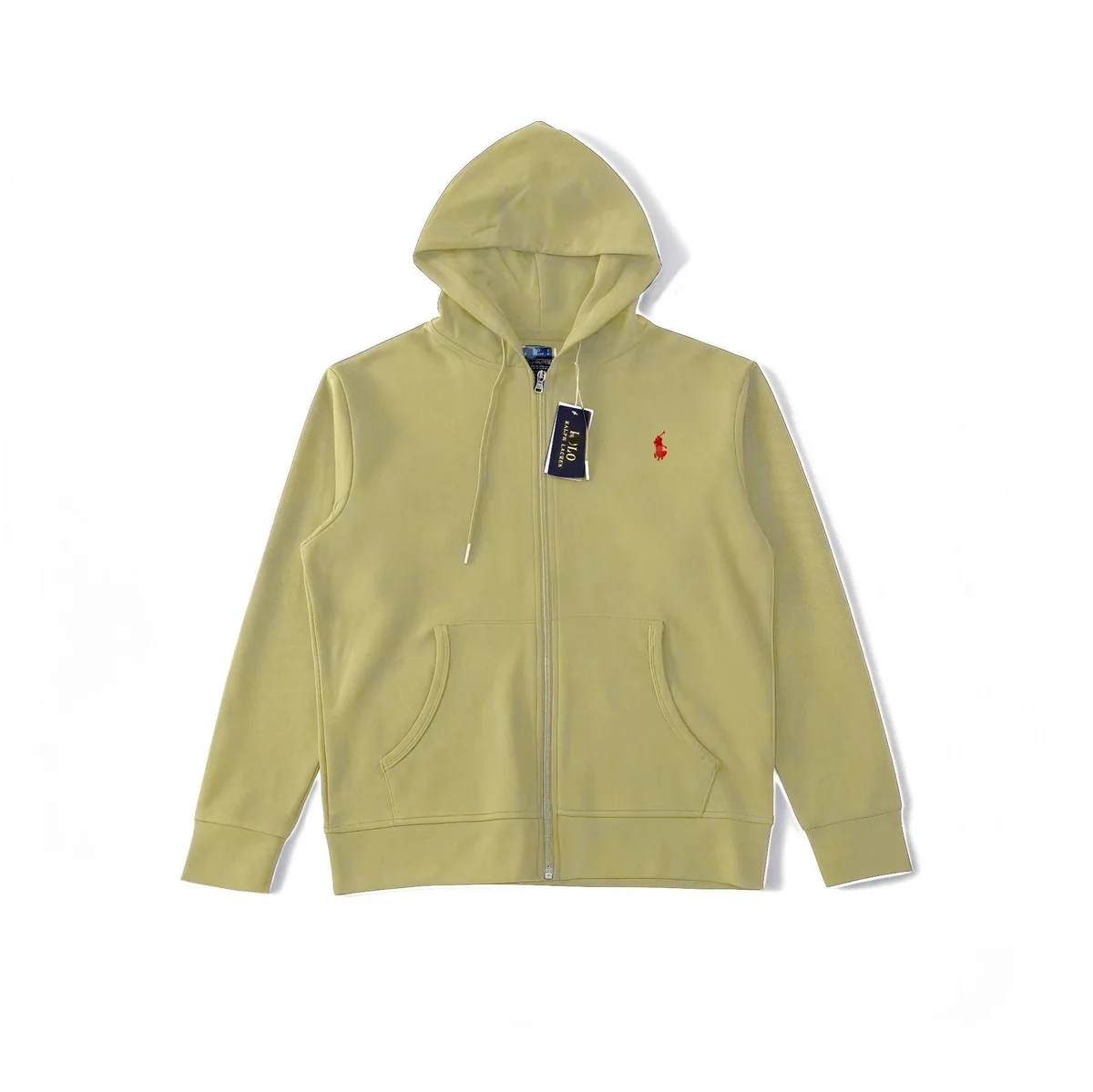 Polo Ralph Lauren Ralph Lauren Zip-Up Hoodie Beige Red Logo Hoodie Beige - 1