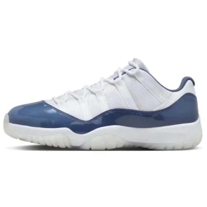 Nike Nike Air Jordan 11 Low White Midnight Navy Sneakers Blue - 1