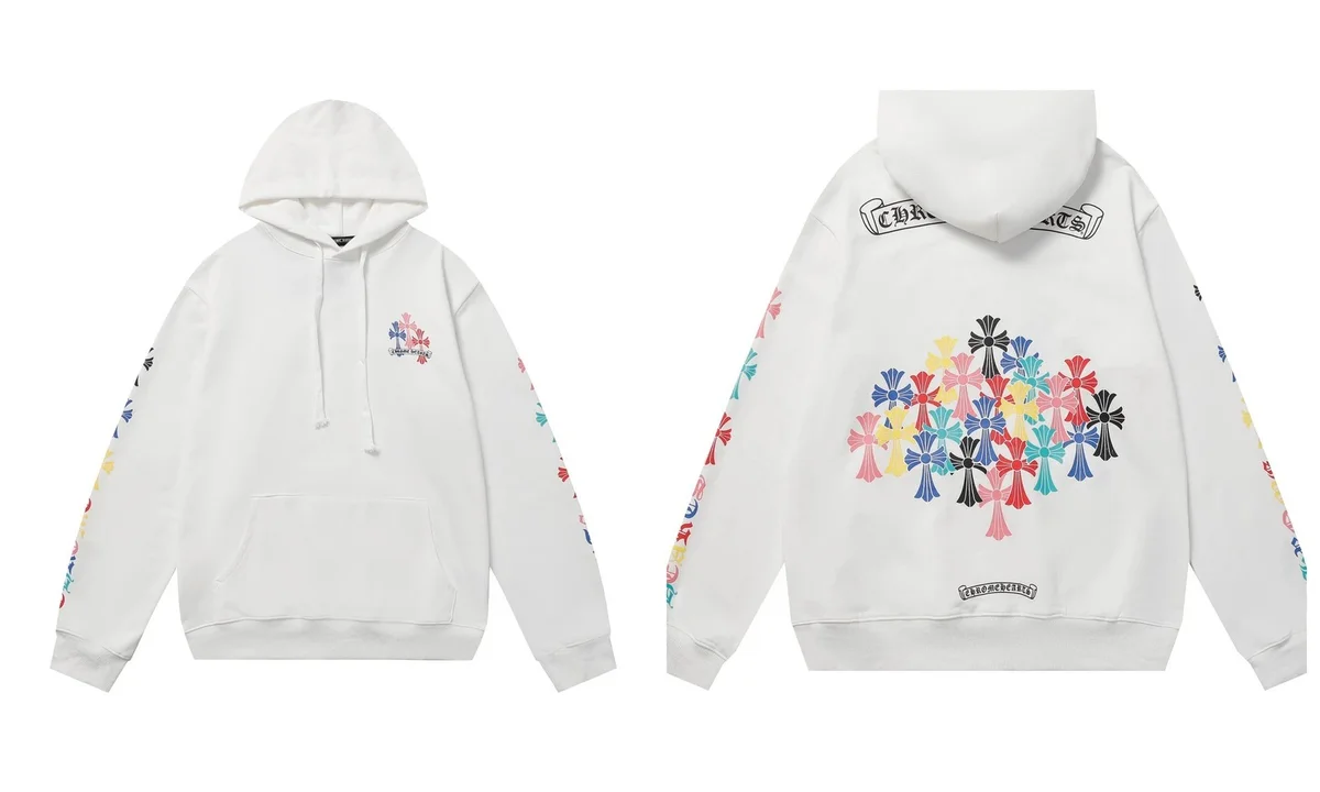 Chrome Hearts Chrome Hearts White Cross Print Hoodie White - 1