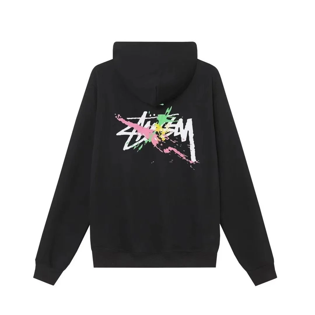 Stussy Stussy Stüssy Tri-Logo Black Hoodie Black - 1