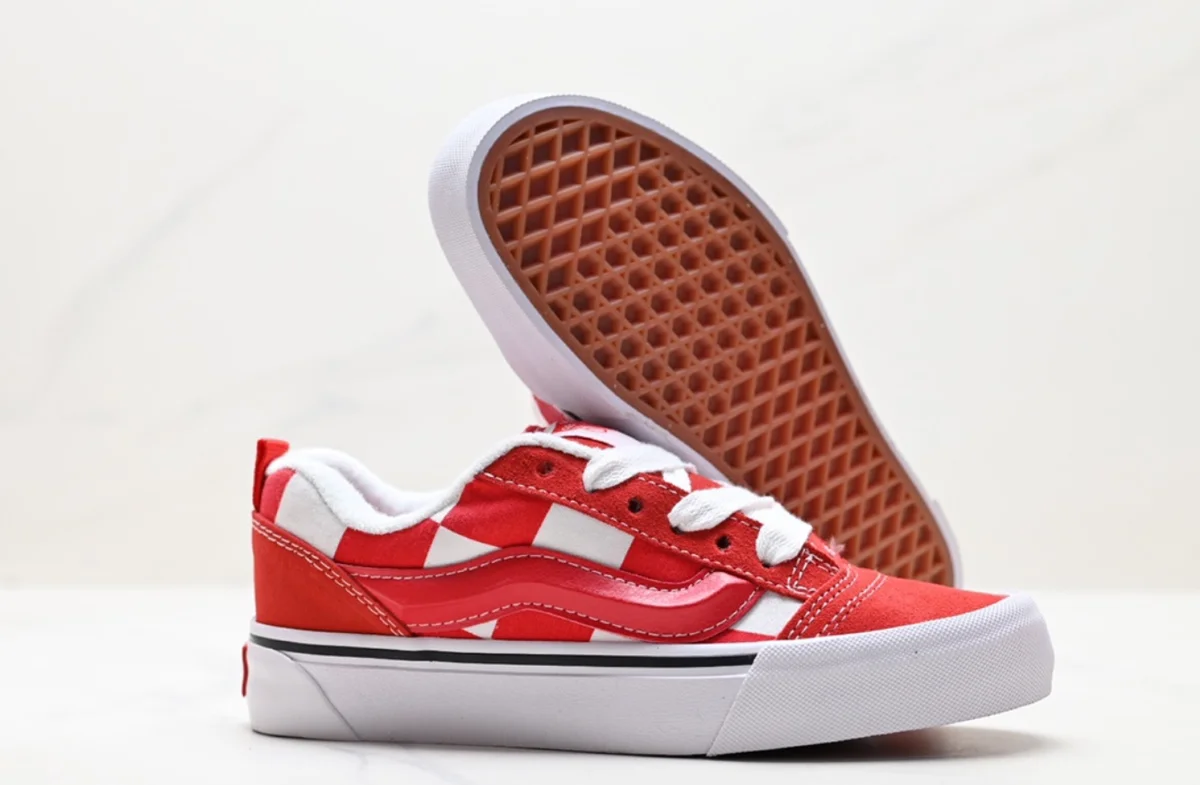 Vans Vans Old Skool Checkerboard Red/White Sneakers Red - 1
