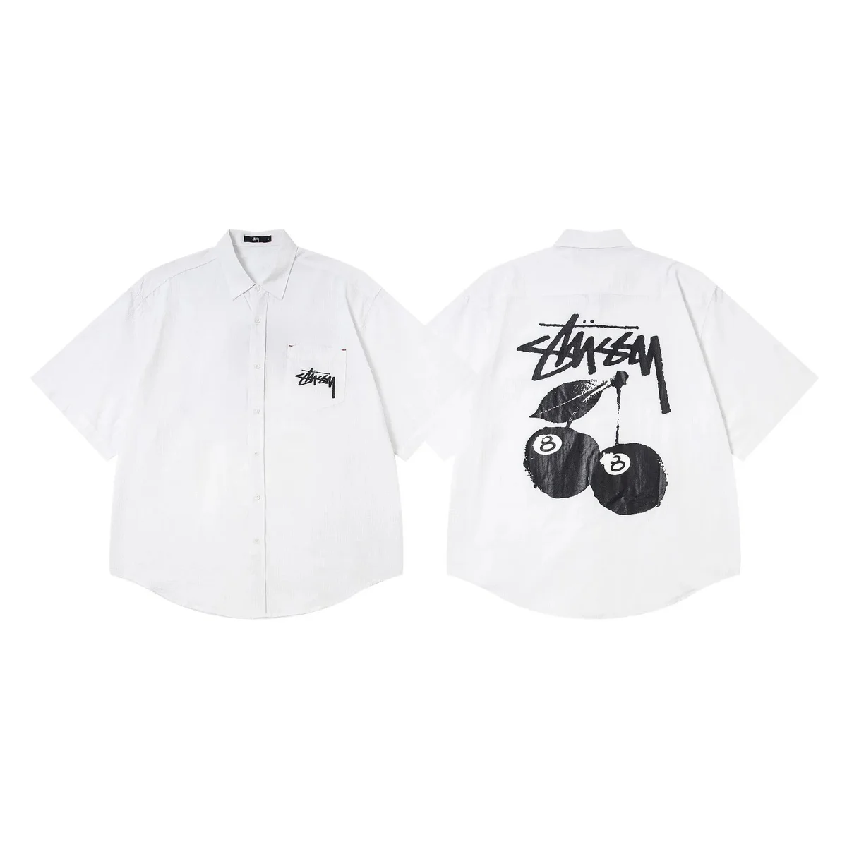Stussy Stussy Stüssy White Cherry Print Shirt White - 1