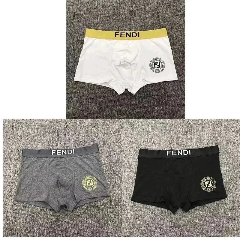 Fendi Fendi White/Black/Grey Gift Box Boxer Shorts Set Multicolor