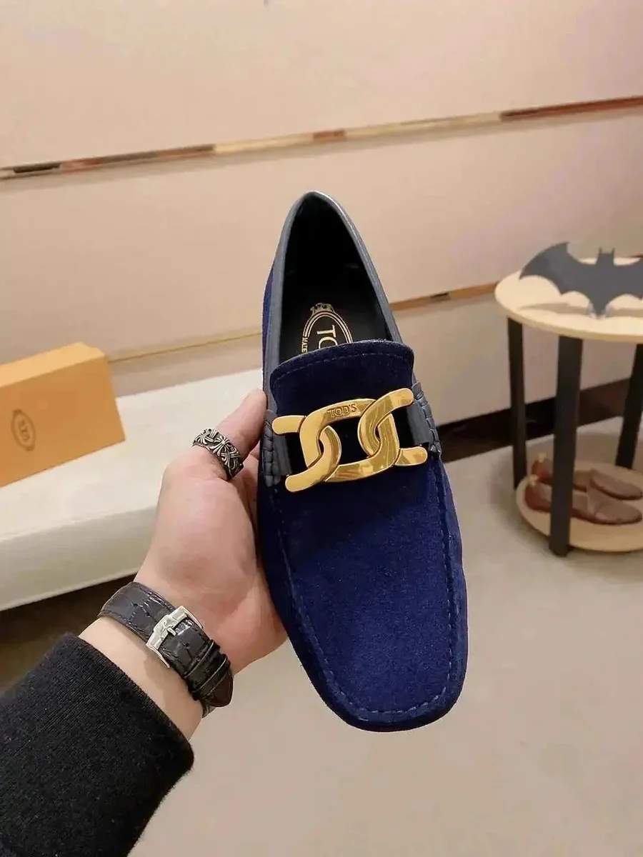 Tod's Tods T-Logo Navy/Gold Loafer Navy