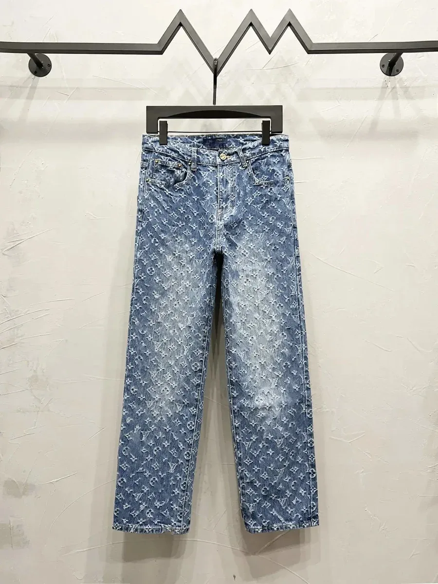 Louis Vuitton Louis Vuitton Monogram Light Wash Blue Jeans Blue