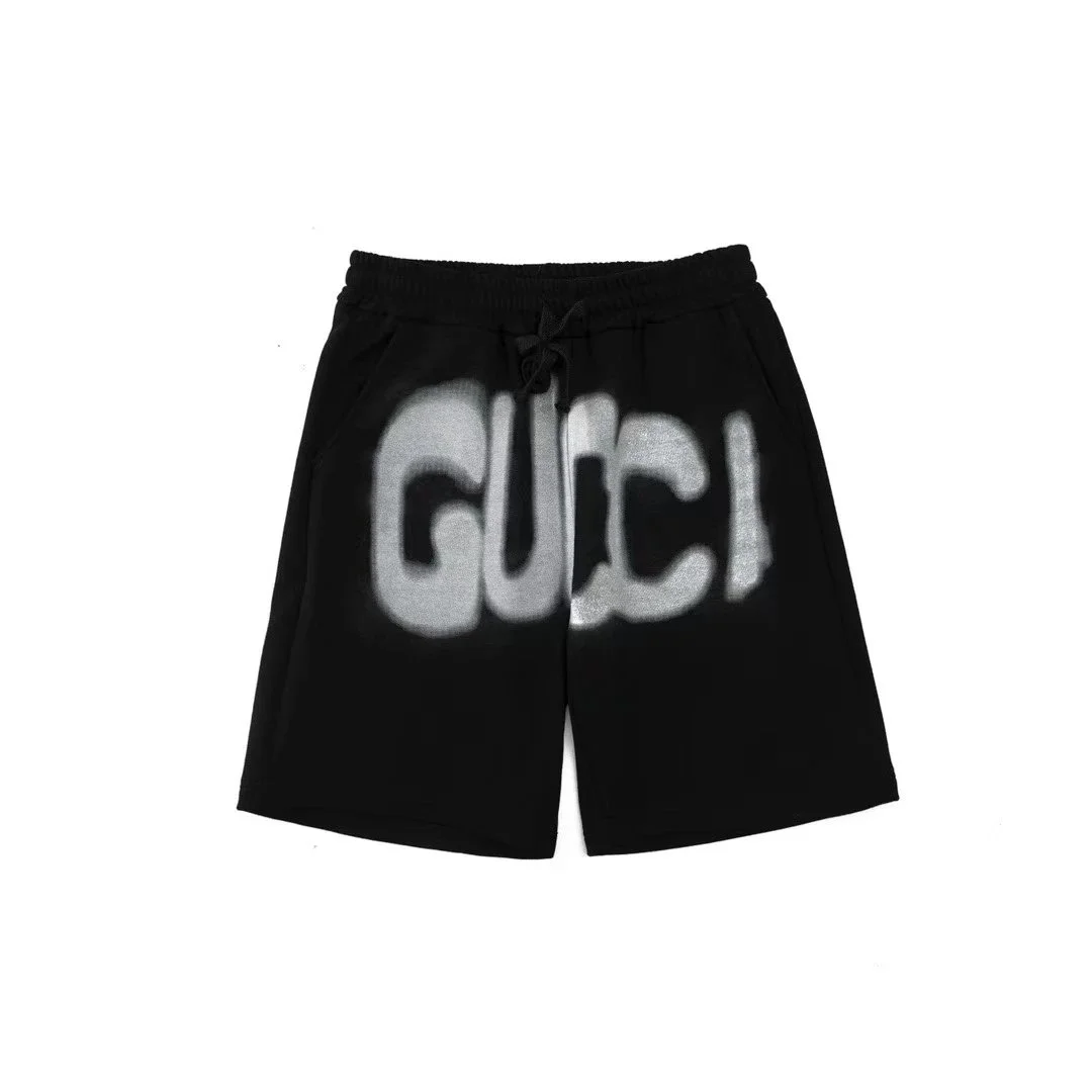 Gucci Gucci Black GUCCI Logo Shorts Black - 1