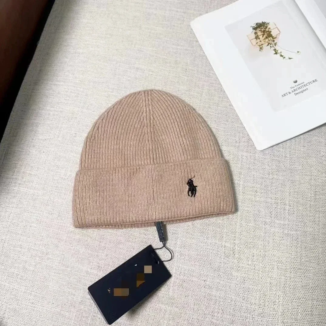 Polo Ralph Lauren Polo Ralph Lauren Beige Pony Embroidered Beanie Beige - 1