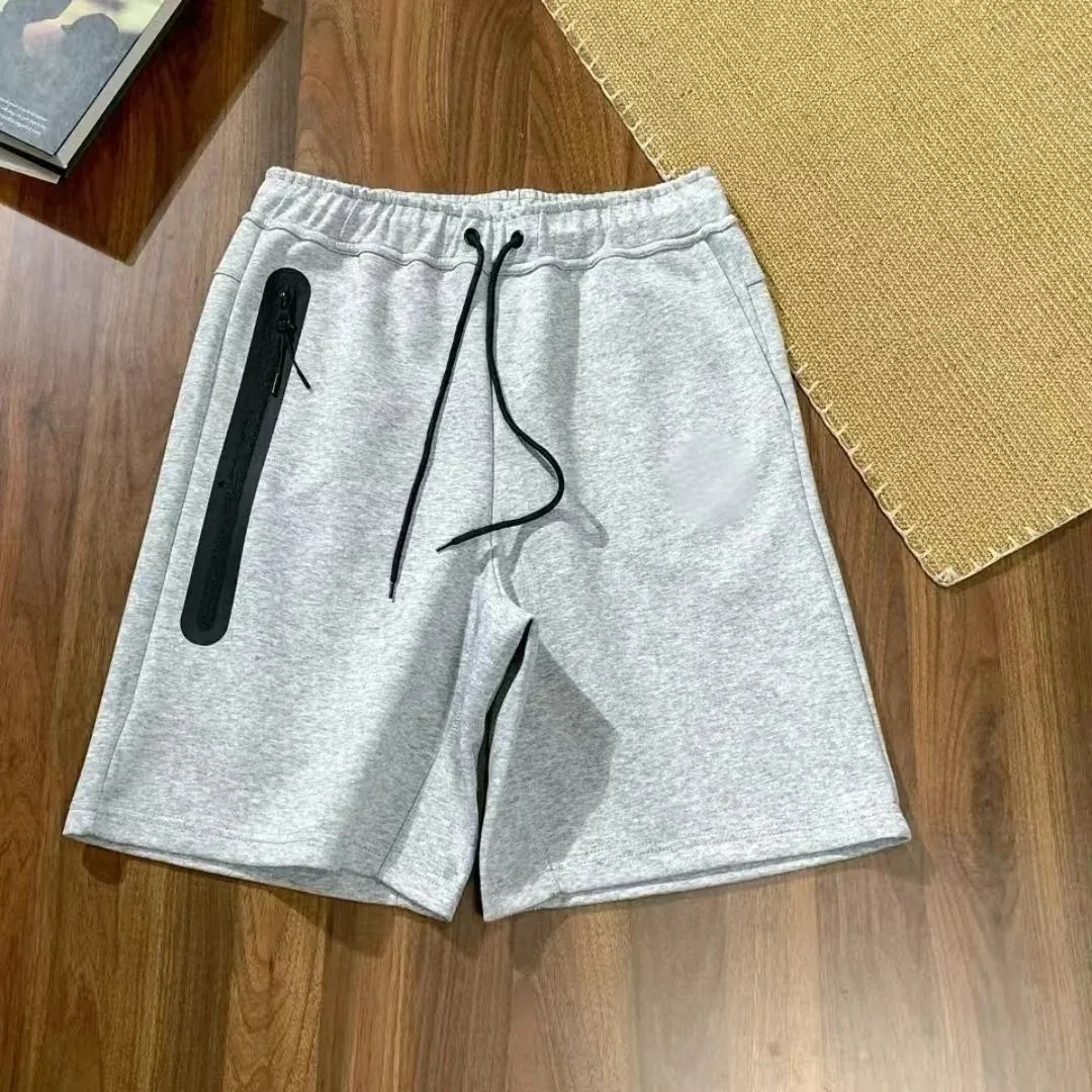 Other Heather Grey Drawstring Zip Pocket Sweat Shorts Grey - 1