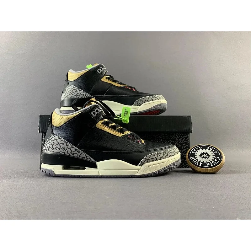 Jordan Air Jordan Air Jordan 3 Black Cement Sneakers Black - 1