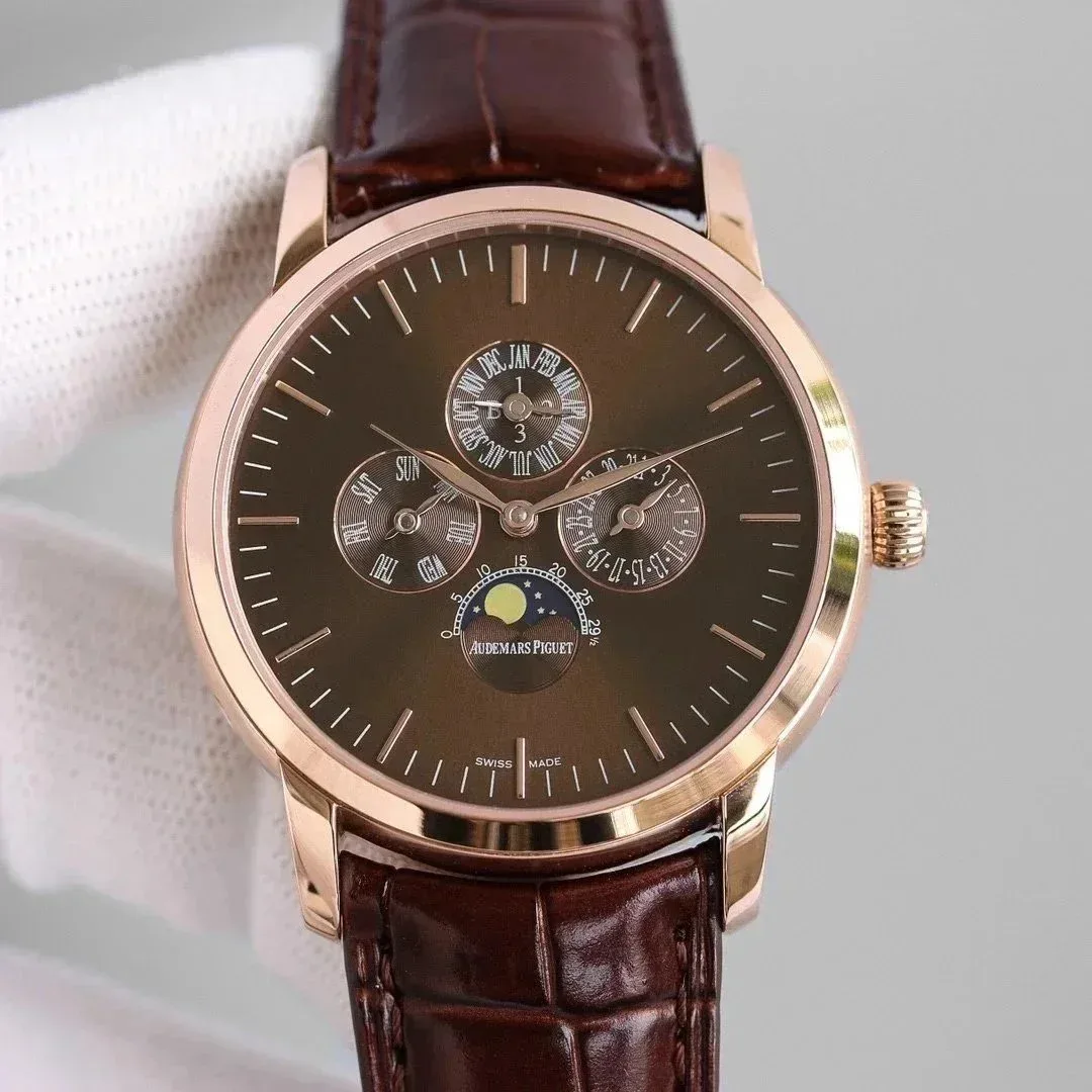 Audemars Piguet Audemars Piguet Royal Oak Offshore Brown Leather Watch Brown - 1