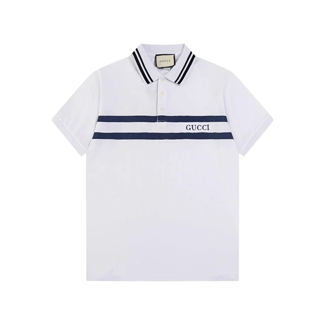 Gucci Gucci White/Navy Stripe Polo Shirt White