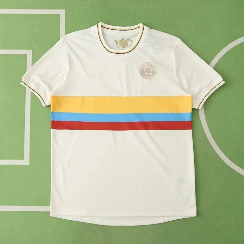 Other Player Edition White Soccer Jersey with Color Stripes White - 1