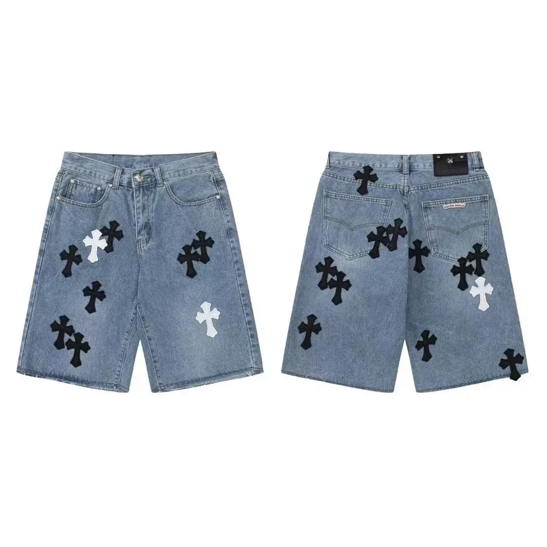 Chrome Hearts Chrome Hearts Cross Denim Shorts CH 02 Shorts Blue - 1