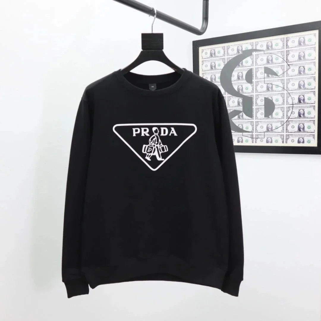 Prada Prada Triangle Logo Sweatshirt JAY10 Black Black