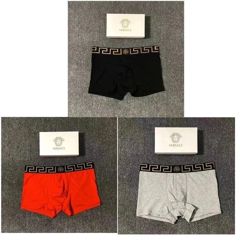 Versace Versace Baroque Grey/Black/Red Gift Set Boxer Shorts Multicolor