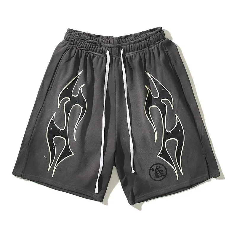 Cav Empt Cav Empt Charcoal Grey Flame Graphic Shorts Grey - 1