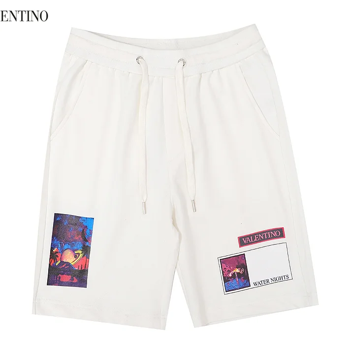 Valentino Valentino White Graphic Patch Shorts White