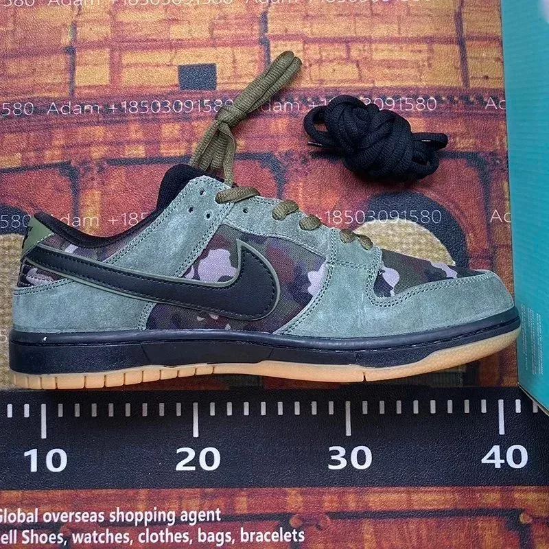 Nike Nike Dunk Low Green Camouflage Sneaker Multicolor