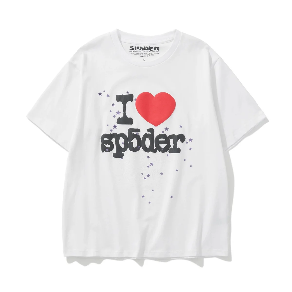 SP5DER SP5DER Spider I Love Spider White T-Shirt White - 1
