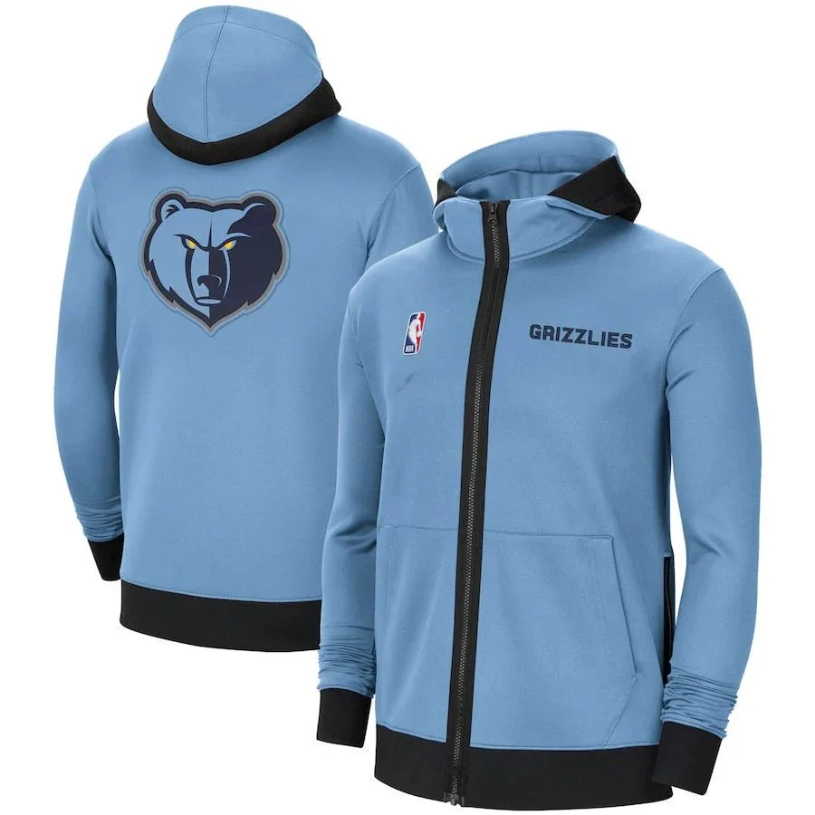 Nike Nike Air Jordan Grizzlies Full-Zip Hoodie Light Blue Blue - 1